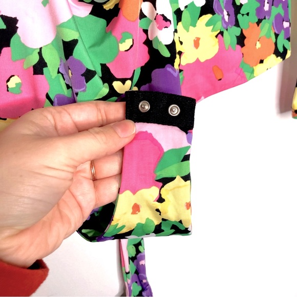 AFRM Indy 70’s Hippie Vibes Neon Garden Floral Cut-Out Bodysuit - Picture 10 of 12